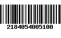 Código de Barras 2184054005100