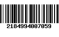 Código de Barras 2184994007059