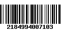 Código de Barras 2184994007103