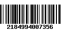 Código de Barras 2184994007356