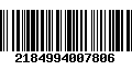 Código de Barras 2184994007806