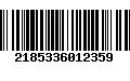 Código de Barras 2185336012359