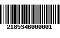 Código de Barras 2185346000001