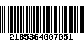 Código de Barras 2185364007051