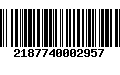 Código de Barras 2187740002957