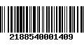 Código de Barras 2188540001409