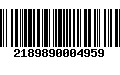 Código de Barras 2189890004959