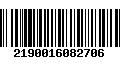 Código de Barras 2190016082706