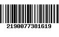 Código de Barras 2190077381619