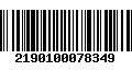 Código de Barras 2190100078349