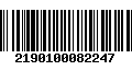 Código de Barras 2190100082247