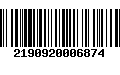 Código de Barras 2190920006874