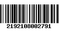 Código de Barras 2192108002791