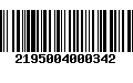 Código de Barras 2195004000342