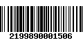 Código de Barras 2199890001506