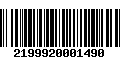 Código de Barras 2199920001490