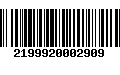 Código de Barras 2199920002909