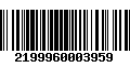 Código de Barras 2199960003959