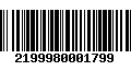 Código de Barras 2199980001799