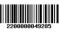 Código de Barras 2200000049285