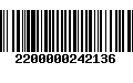 Código de Barras 2200000242136