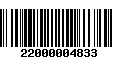 Código de Barras 22000004833