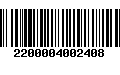 Código de Barras 2200004002408