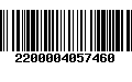 Código de Barras 2200004057460