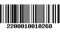 Código de Barras 2200010010268