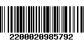 Código de Barras 2200020985792