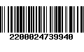 Código de Barras 2200024739940