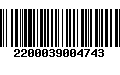 Código de Barras 2200039004743