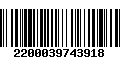 Código de Barras 2200039743918