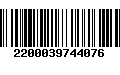 Código de Barras 2200039744076