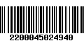 Código de Barras 2200045024940