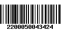 Código de Barras 2200050043424