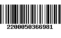 Código de Barras 2200050366981