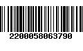 Código de Barras 2200058063790