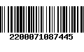 Código de Barras 2200071087445