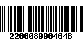 Código de Barras 2200080004648