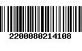 Código de Barras 2200080214108