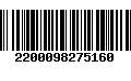 Código de Barras 2200098275160