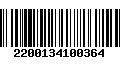 Código de Barras 2200134100364