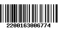 Código de Barras 2200163006774