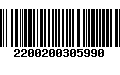 Código de Barras 2200200305990