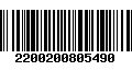 Código de Barras 2200200805490