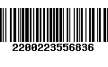 Código de Barras 2200223556836