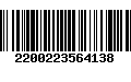 Código de Barras 2200223564138