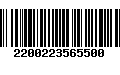 Código de Barras 2200223565500