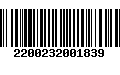 Código de Barras 2200232001839